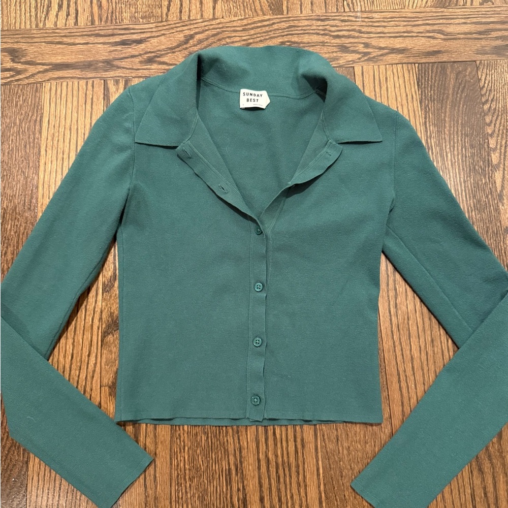 Sunday Best Button-Down crop top